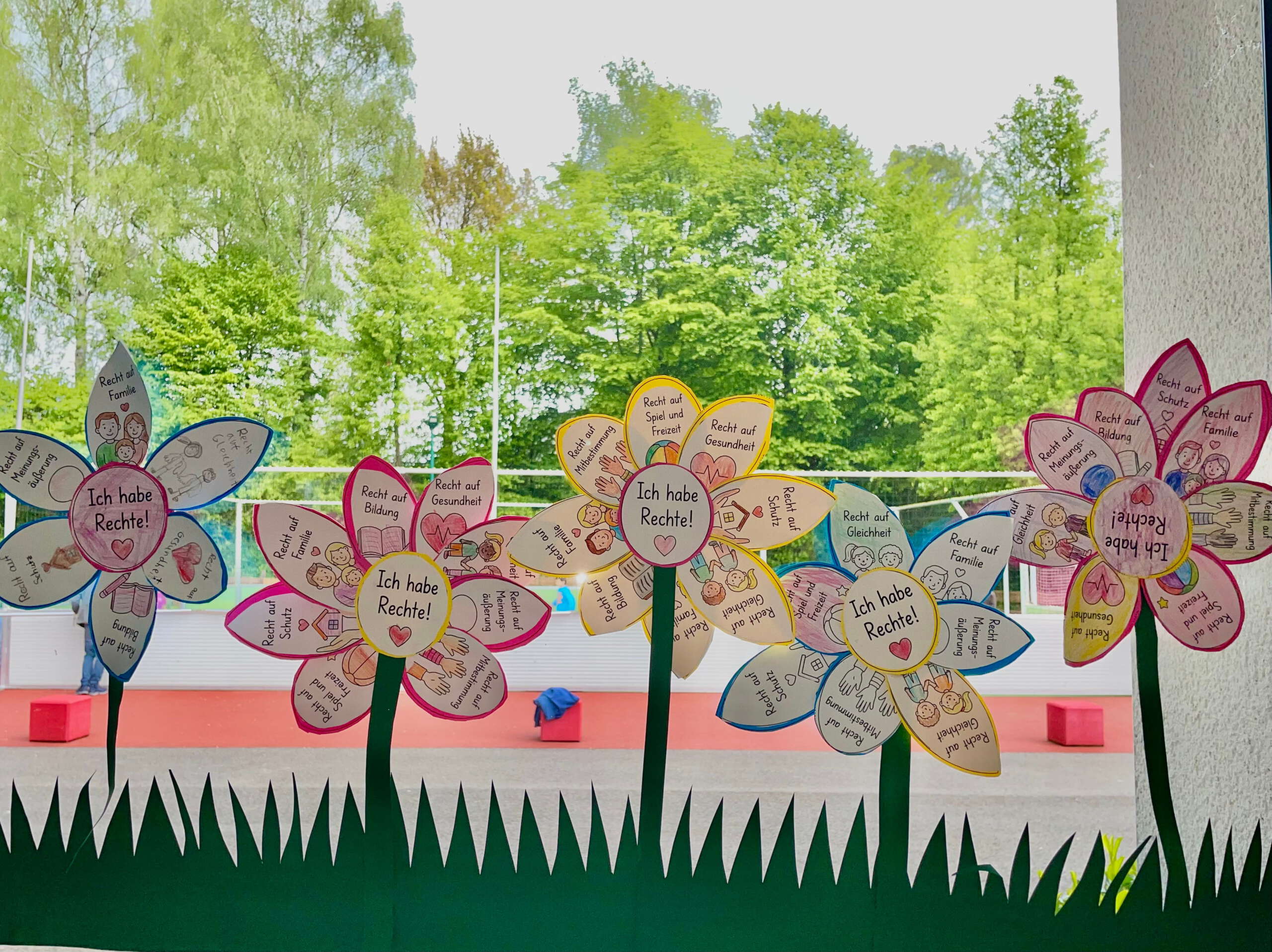 Blumen zu Kinderrechten