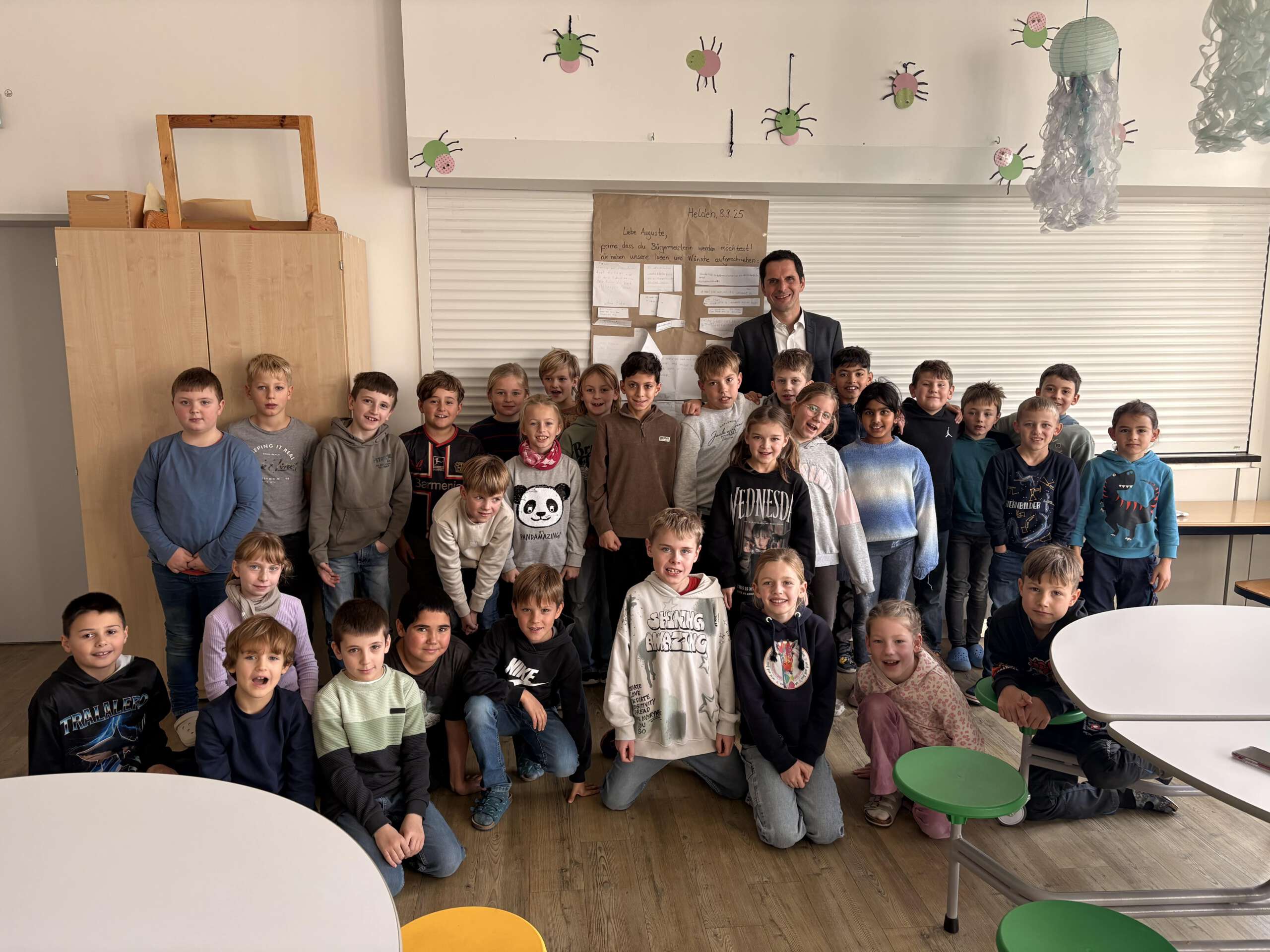 Klassen 3 mit Bürgermeister
