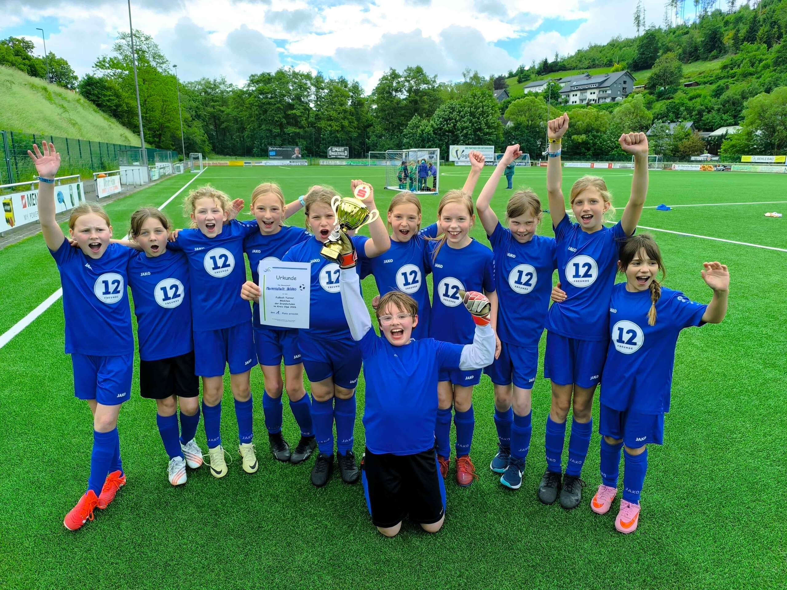 Mädchen Fußballmannschaft